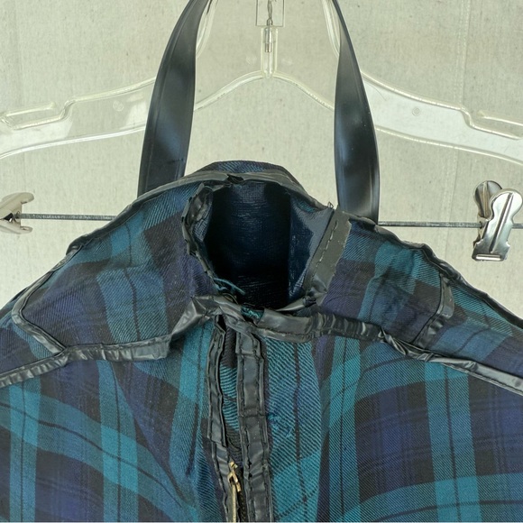 Vintage Blue/Green Plaid Garment Bag - Picture 2 of 11